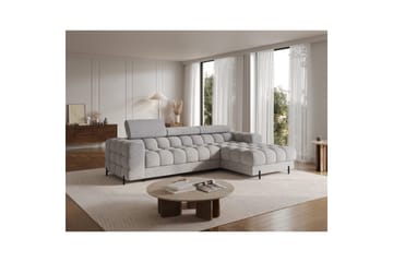 Hörnsoffa Eltap Felro 285x181x93 cm - Pellerito 03, Grå, Höger - Möbler - Soffa - Bäddsoffa - Bäddsoffa divan