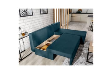 Hörnsoffa Eltap Gino 201x143x90 cm - Nube 40, Blå - Möbler - Soffa - Bäddsoffa - Bäddsoffa divan