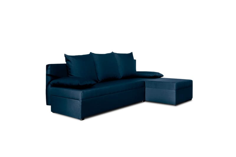 Hörnsoffa Eltap Gino 201x143x90 cm - Nube 40, Blå - Möbler - Soffa - Bäddsoffa - Bäddsoffa divan