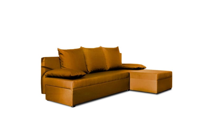 Hörnsoffa Eltap Gino 201x143x90 cm - Nube 45, Gul - Möbler - Soffa - Bäddsoffa - Bäddsoffa divan
