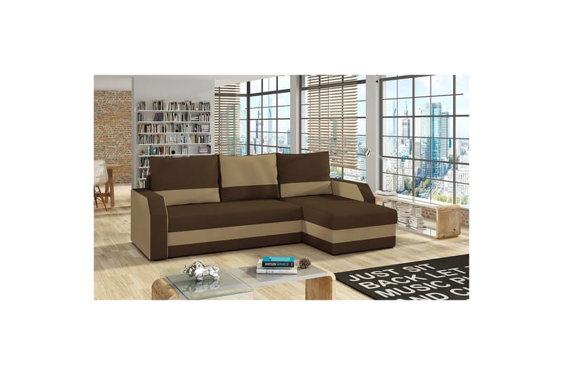 Hörnsoffa Eltap Giulio 239x150x86 cm - Alova 68, Alova 66, Beige - Möbler - Soffa - Bäddsoffa - Bäddsoffa divan