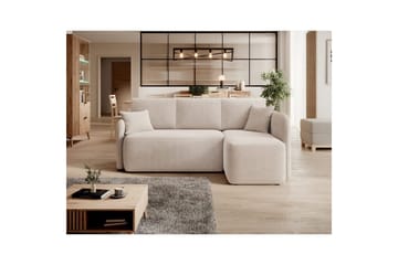 Hörnsoffa Eltap Hadson 206x150x89 cm - Jarell 18, Ljusbeige, Höger - Möbler - Soffa - Bäddsoffa - Bäddsoffa divan