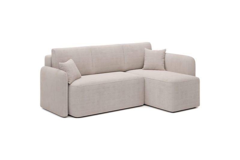 Hörnsoffa Eltap Hadson 206x150x89 cm - Jarell 18, Ljusbeige, Höger - Möbler - Soffa - Bäddsoffa - Bäddsoffa divan
