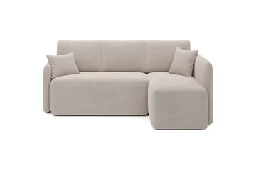 Hörnsoffa Eltap Hadson 206x150x89 cm - Jarell 18, Ljusbeige, Höger - Möbler - Soffa - Bäddsoffa - Bäddsoffa divan