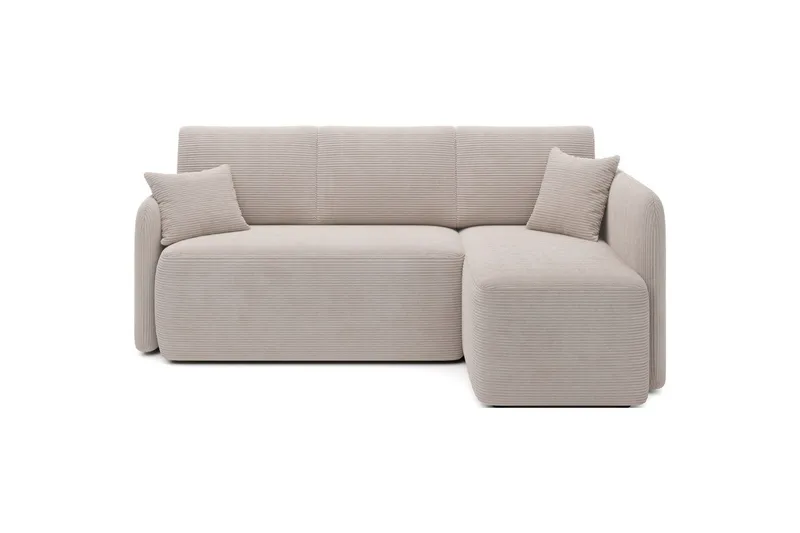 Hörnsoffa Eltap Hadson 206x150x89 cm - Jarell 18, Ljusbeige, Höger - Möbler - Soffa - Bäddsoffa - Bäddsoffa divan