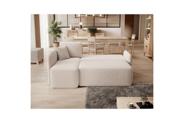 Hörnsoffa Eltap Hadson 206x150x89 cm - Jarell 18, Ljusbeige, Vänster - Möbler - Soffa - Bäddsoffa - Bäddsoffa divan