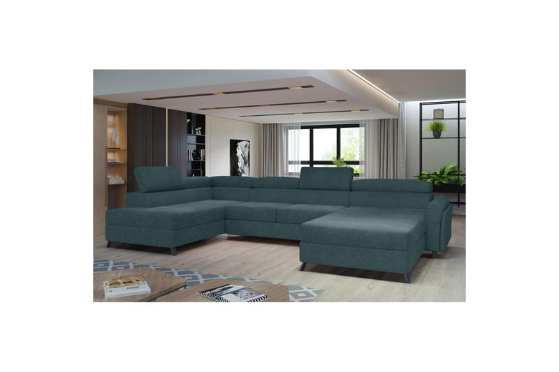 Hörnsoffa Eltap Josette 360x200x92 cm - Grande 75, Grön, Vänster - Möbler - Soffa - Bäddsoffa - Bäddsoffa divan