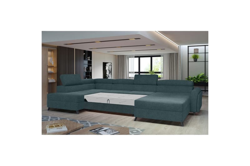 Hörnsoffa Eltap Josette 360x200x92 cm - Grande 75, Grön, Vänster - Möbler - Soffa - Bäddsoffa - Bäddsoffa divan