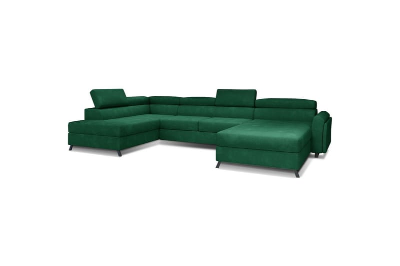 Hörnsoffa Eltap Josette 360x200x92 cm - Kronos 19, Mörkgrön, Vänster - Möbler - Soffa - Bäddsoffa - Bäddsoffa divan