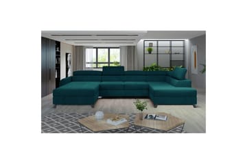 Hörnsoffa Eltap Josette 360x200x92 cm - Mat Velvet 75, Grön, Höger - Möbler - Soffa - Bäddsoffa - Bäddsoffa divan