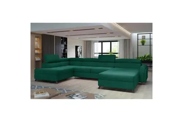 Hörnsoffa Eltap Josette 360x200x92 cm - Monolit 37, Grön, Vänster - Möbler - Soffa - Bäddsoffa - Bäddsoffa divan