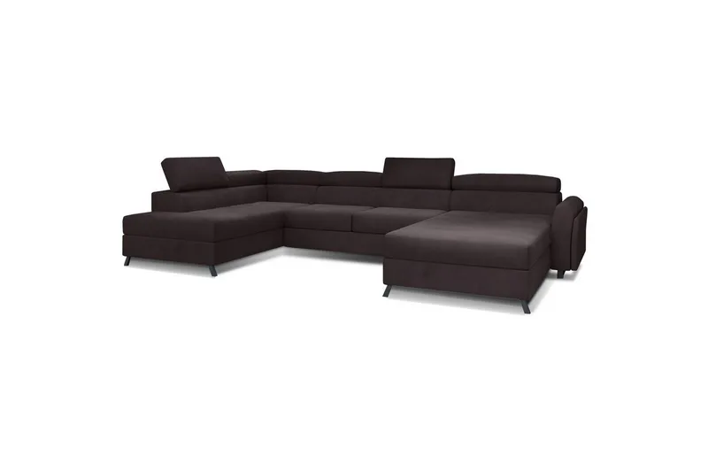Hörnsoffa Eltap Josette 360x200x92 cm, Monolith 29, Mörk Brun, Vänster