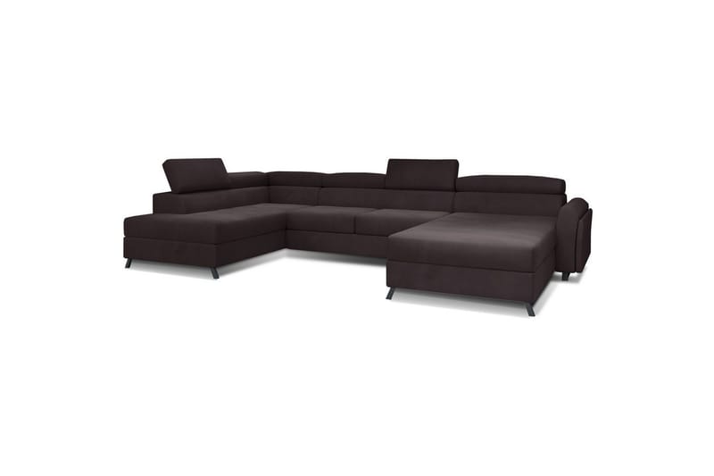 Hörnsoffa Eltap Josette 360x200x92 cm - Monolith 29, Mörk Brun, Vänster - Möbler - Soffa - Bäddsoffa - Bäddsoffa divan