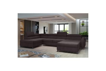 Hörnsoffa Eltap Josette 360x200x92 cm - Monolith 29, Mörk Brun, Vänster - Möbler - Soffa - Bäddsoffa - Bäddsoffa divan