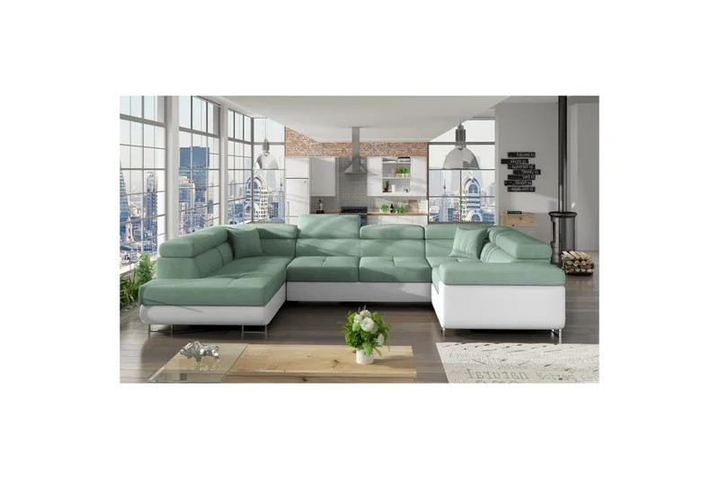 Hörnsoffa Eltap Letto 340x202x90 cm - Soro 34, Soft 17, Vänster - Möbler - Soffa - Bäddsoffa - Hörnbäddsoffa