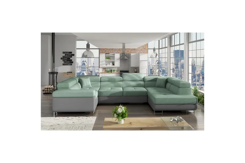 Hörnsoffa Eltap Letto 340x202x90 cm, Soro 34, Soft 29, Höger