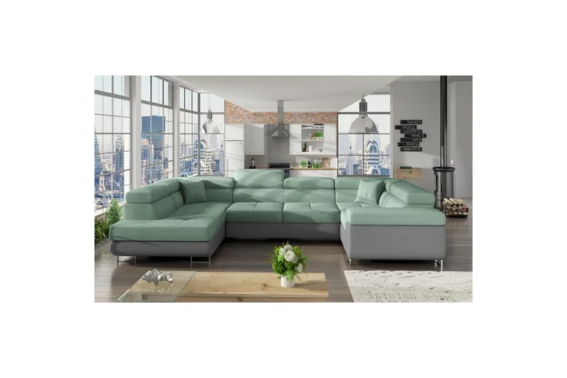 Hörnsoffa Eltap Letto 340x202x90 cm - Soro 34, Soft 29, Vänster - Möbler - Soffa - Bäddsoffa - Hörnbäddsoffa