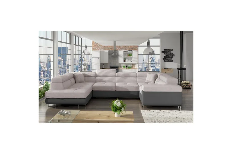 Hörnsoffa Eltap Letto 340x202x90 cm - Soro 83, Soft 29, Vänster - Möbler - Soffa - Bäddsoffa - Hörnbäddsoffa