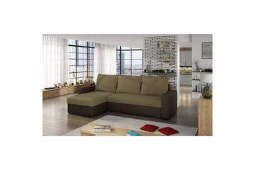 Hörnsoffa Eltap Livio 237x150x72 cm - Alova 07, Alova 67, Beige, Brun - Möbler - Soffa - Bäddsoffa - Bäddsoffa divan