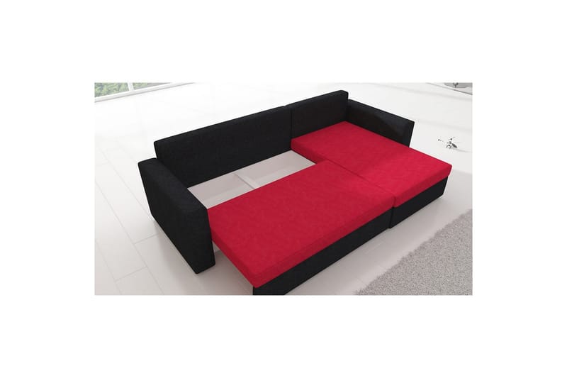 Hörnsoffa Eltap Livio 237x150x72 cm - Alova 10, Alova 04, Grå, Svart - Möbler - Soffa - Bäddsoffa - Bäddsoffa divan