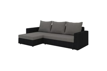 Hörnsoffa Eltap Livio 237x150x72 cm - Alova 10, Alova 04, Grå, Svart - Möbler - Soffa - Bäddsoffa - Bäddsoffa divan