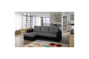 Hörnsoffa Eltap Livio 237x150x72 cm - Alova 10, Alova 04, Grå, Svart - Möbler - Soffa - Bäddsoffa - Bäddsoffa divan