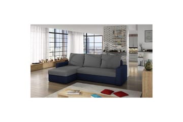 Hörnsoffa Eltap Livio 237x150x72 cm - Alova 10, Alova 79, Grå, Blå - Möbler - Soffa - Bäddsoffa - Bäddsoffa divan