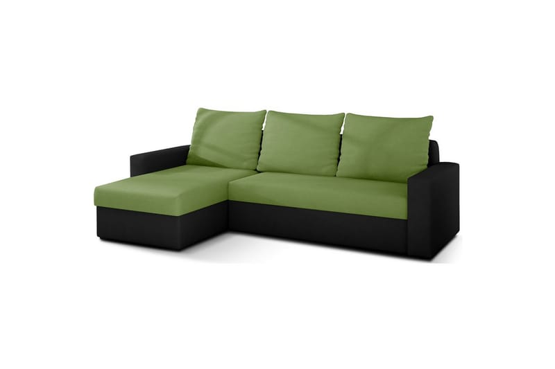 Hörnsoffa Eltap Livio 237x150x72 cm - Alova 42, Alova, Grön, Svart - Möbler - Soffa - Bäddsoffa - Bäddsoffa divan