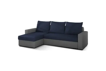 Hörnsoffa Eltap Livio 237x150x72 cm - Alova 79, Alova 10, Blå, Grå - Möbler - Soffa - Bäddsoffa - Bäddsoffa divan