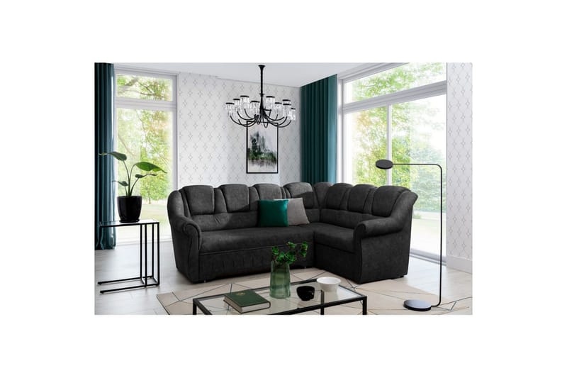 Hörnsoffa Eltap Lord II 243x195x112 cm, Dora 95, Mörkgrå, Höger