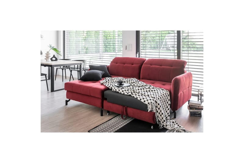 Hörnsoffa Eltap Lorelle 225x160x105 cm - Berlin 03, Beige, Vänster - Möbler - Soffa - Bäddsoffa - Bäddsoffa divan