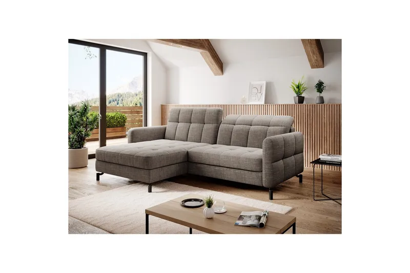 Hörnsoffa Eltap Lorelle 225x160x105 cm, Berlin 03, Beige, Vänster