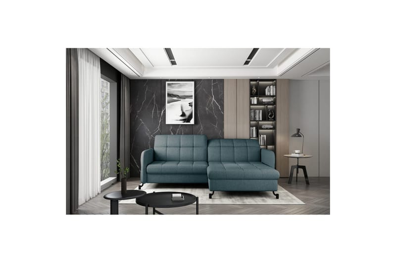 Hörnsoffa Eltap Lorelle 225x160x105 cm - Grande 75, Grön, Höger - Möbler - Soffa - Bäddsoffa - Bäddsoffa divan