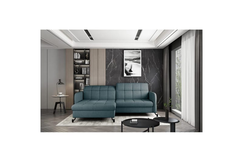 Hörnsoffa Eltap Lorelle 225x160x105 cm - Grande 75, Grön, Vänster - Möbler - Soffa - Bäddsoffa - Bäddsoffa divan