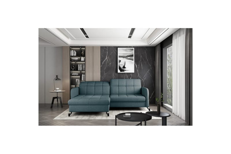 Hörnsoffa Eltap Lorelle 225x160x105 cm - Grande 75, Grön, Vänster - Möbler - Soffa - Bäddsoffa - Bäddsoffa divan