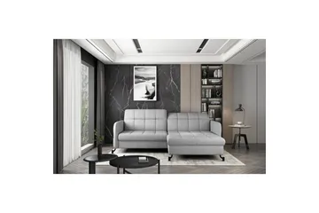Hörnsoffa Eltap Lorelle 225x160x105 cm - Grande 81, Grå, Höger - Möbler - Soffa - Bäddsoffa - Bäddsoffa divan