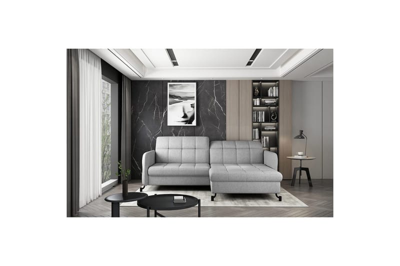 Hörnsoffa Eltap Lorelle 225x160x105 cm - Grande 81, Grå, Höger - Möbler - Soffa - Bäddsoffa - Bäddsoffa divan