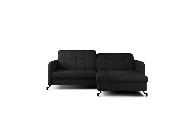 Hörnsoffa Eltap Lorelle 225x160x105 cm - Inari 100, Svart, Höger - Möbler - Soffa - Bäddsoffa - Bäddsoffa divan