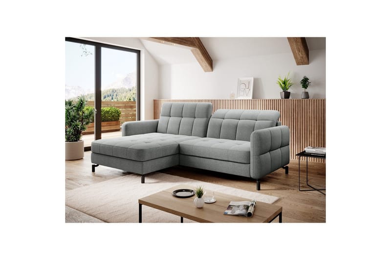 Hörnsoffa Eltap Lorelle 225x160x105 cm - Inari 91, Grå, Vänster - Möbler - Soffa - Bäddsoffa - Bäddsoffa divan