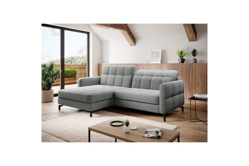 Hörnsoffa Eltap Lorelle 225x160x105 cm - Inari 91, Grå, Vänster - Möbler - Soffa - Bäddsoffa - Bäddsoffa divan
