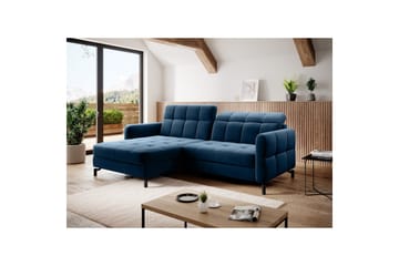 Hörnsoffa Eltap Lorelle 225x160x105 cm - Kronos 09, Mörkblå, Vänster - Möbler - Soffa - Bäddsoffa - Bäddsoffa divan