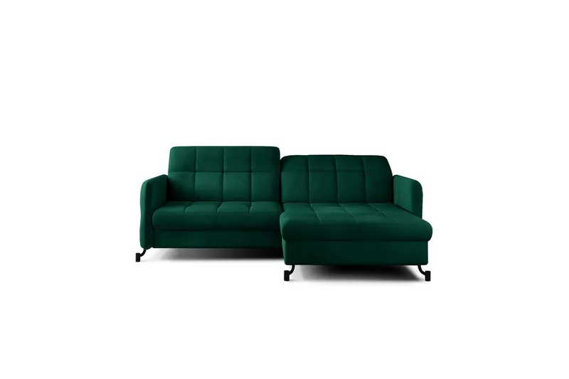 Hörnsoffa Eltap Lorelle 225x160x105 cm - Monolit 37, Grön, Höger - Möbler - Soffa - Bäddsoffa - Bäddsoffa divan
