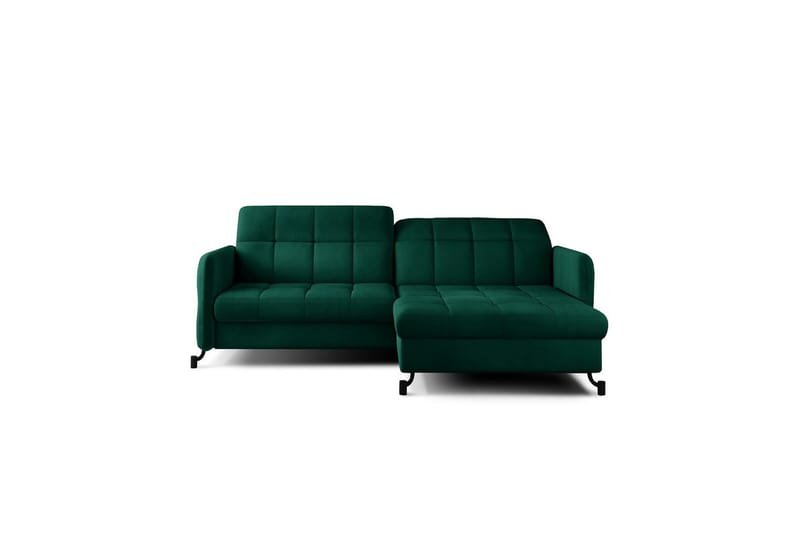 Hörnsoffa Eltap Lorelle 225x160x105 cm - Monolit 37, Grön, Höger - Möbler - Soffa - Bäddsoffa - Bäddsoffa divan