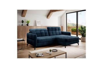 Hörnsoffa Eltap Lorelle 225x160x105 cm - Monolit 77, Blå, Höger - Möbler - Soffa - Bäddsoffa - Bäddsoffa divan
