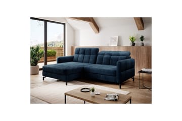 Hörnsoffa Eltap Lorelle 225x160x105 cm - Monolit 77, Blå, Vänster - Möbler - Soffa - Bäddsoffa - Bäddsoffa divan