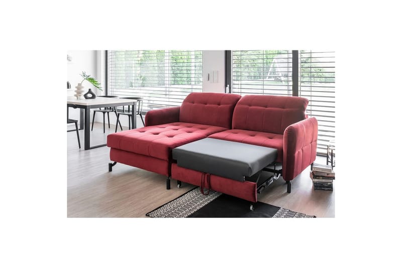 Hörnsoffa Eltap Lorelle 225x160x105 cm - Monolit 84, Ljusgrå, Vänster - Möbler - Soffa - Bäddsoffa - Bäddsoffa divan