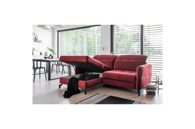 Hörnsoffa Eltap Lorelle 225x160x105 cm - Monolit 84, Ljusgrå, Vänster - Möbler - Soffa - Bäddsoffa - Bäddsoffa divan