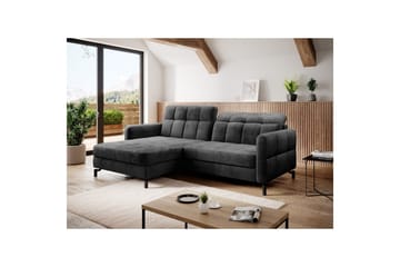 Hörnsoffa Eltap Lorelle 225x160x105 cm - Monolith 97, Mörkgrå, Vänster - Möbler - Soffa - Bäddsoffa - Bäddsoffa divan