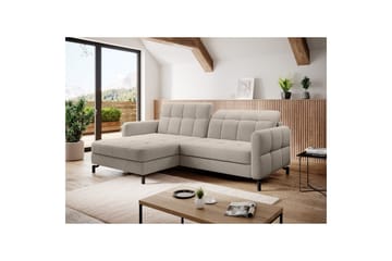 Hörnsoffa Eltap Lorelle 225x160x105 cm - Paros 02, Beige, Vänster - Möbler - Soffa - Bäddsoffa - Bäddsoffa divan