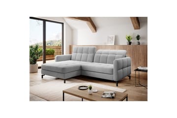 Hörnsoffa Eltap Lorelle 225x160x105 cm - Paros 05, Ljusgrå, Vänster - Möbler - Soffa - Bäddsoffa - Bäddsoffa divan